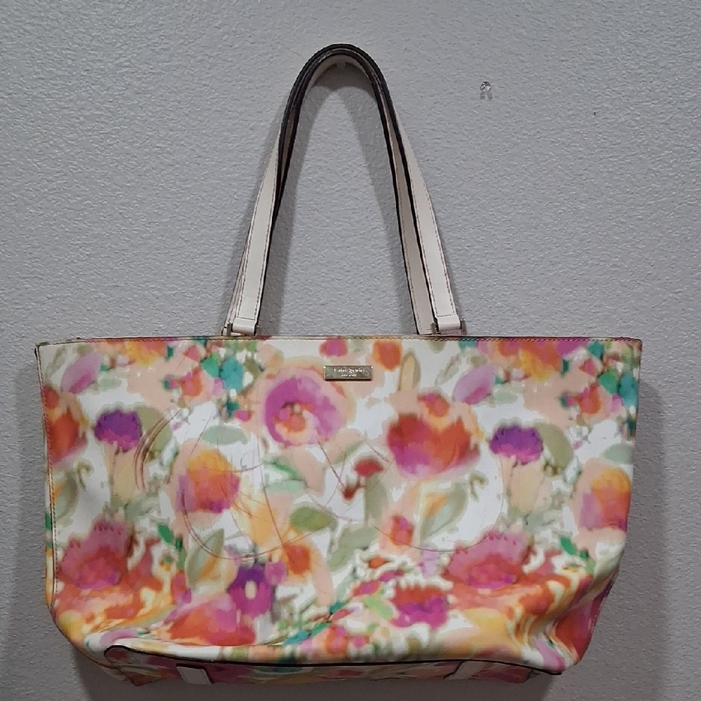 kate spade Multicolor Floral Watercolor Tote